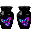 10-inch EAGLE Urn for mom, wolf howling themed memorial urn.