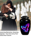 10-inch EAGLE Urn for mom, wolf howling themed memorial urn.