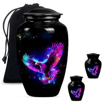 10 inch large Urn with 2 Keepsake 3 Inch Urns