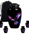 Eagle Theme Large Urn With 4 Keepsake Urn