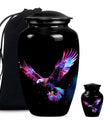 Eagle Theme Large Urn With 1 Keepsake Urn