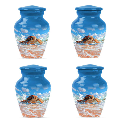 Turtle Theme 3 Inch Keepsake Pack of 4
