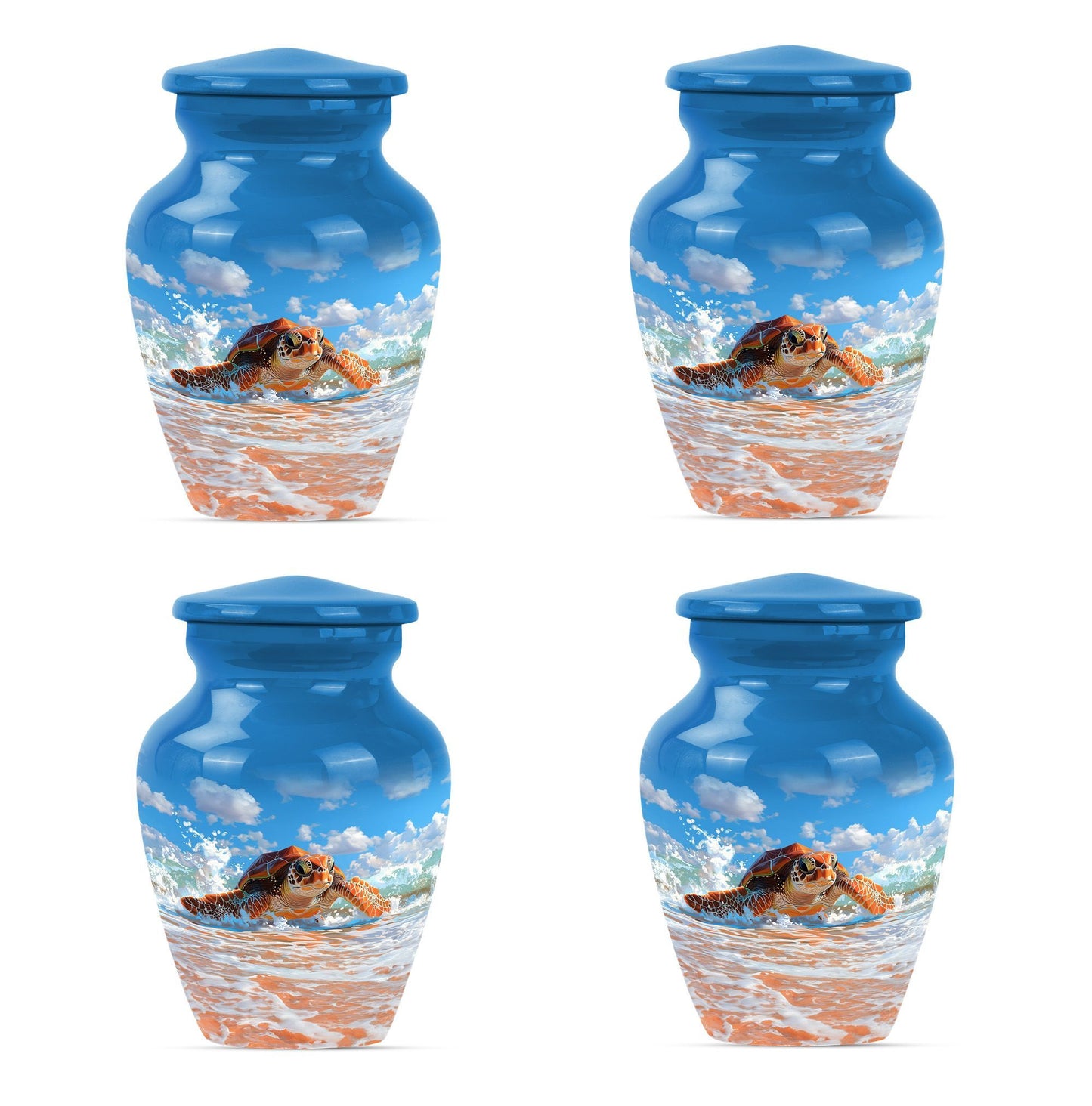 Wolf Howling themed TURTLE Urn