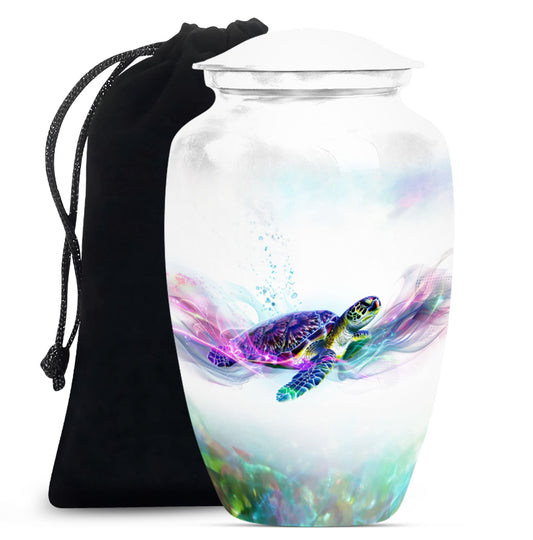 Turtle Theme Large Urn 10 Inch