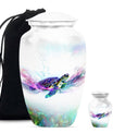 Turtle Theme Large Urn With 1 Keepsake Urn