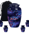 Turtle Theme Large Urn With 4 Keepsake Urn