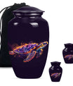 Turtle Theme Large Urn With 2 Keepsake Urn