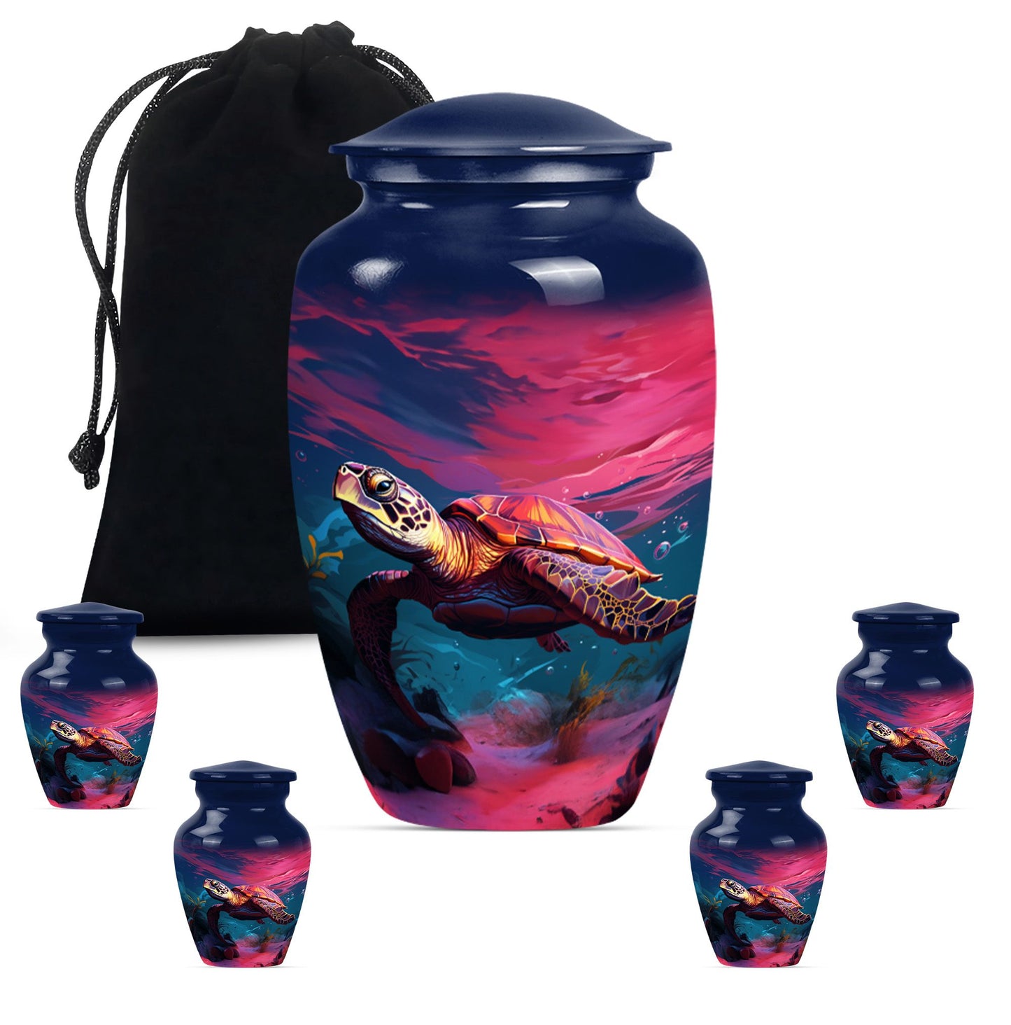  cremation urn with wolf howling theme