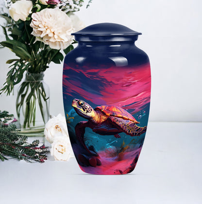  cremation urn with wolf howling theme