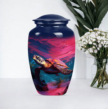  cremation urn with wolf howling theme