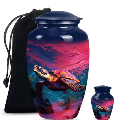  cremation urn with wolf howling theme