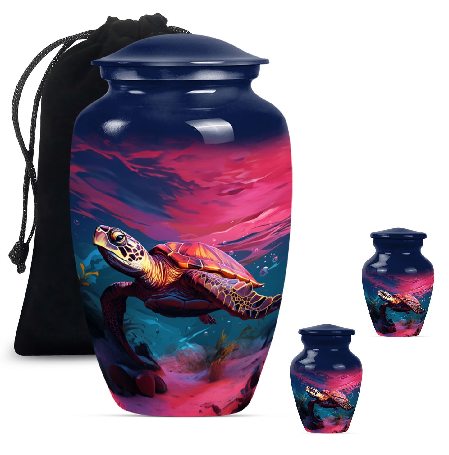  cremation urn with wolf howling theme