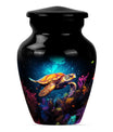 TURTLE urn, large classic aluminium cremation urn.