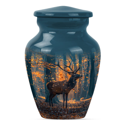  urn with howling wolf theme, 