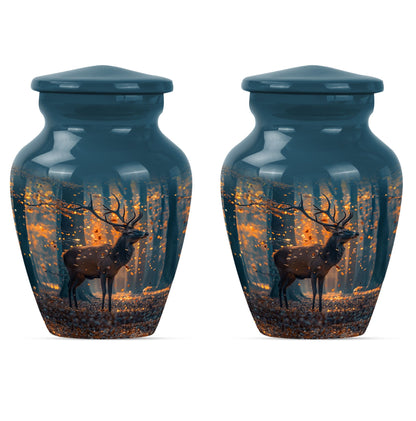  urn with howling wolf theme, 