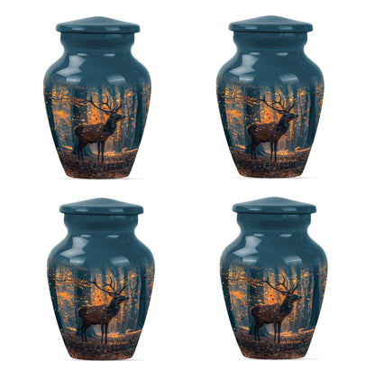  urn with howling wolf theme, 