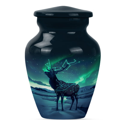 10-inch Classic Urn, Wolf Howling theme, 