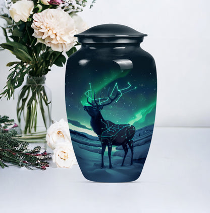 10-inch Classic Urn, Wolf Howling theme, 