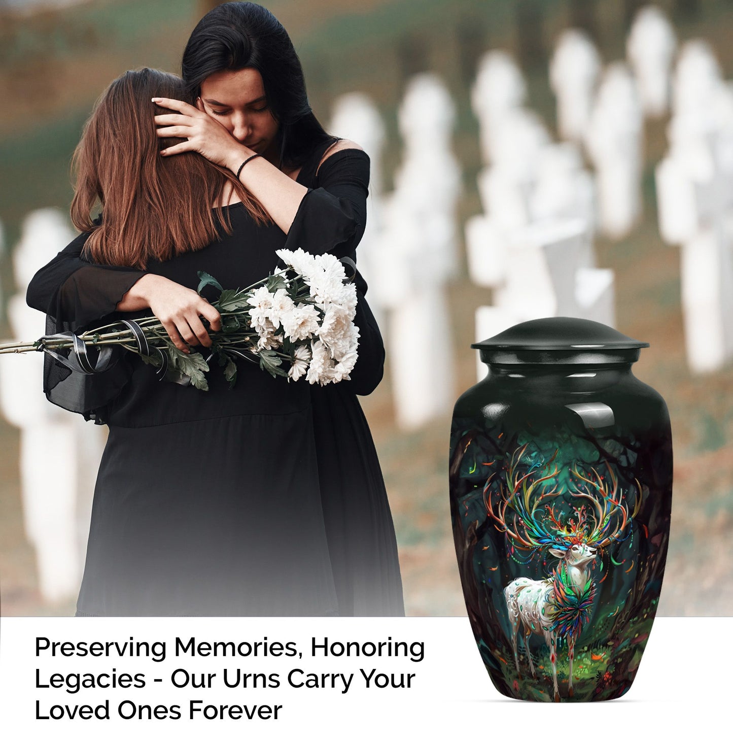 deer urn for adult ashes