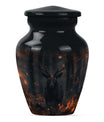deer urn in aluminium, personalized for burial