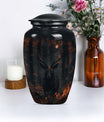 deer urn in aluminium, personalized for burial
