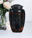 deer urn in aluminium, personalized for burial