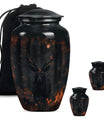 deer urn in aluminium, personalized for burial