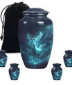 Classic 10-inch deer urn, large cremation urn for ashes.