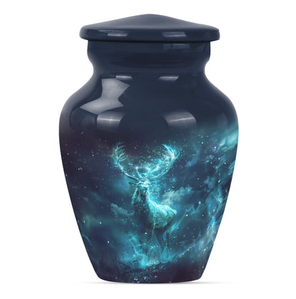 Classic 10-inch deer urn, large cremation urn for ashes.