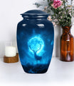 Classic 10-inch deer urn in aluminium, suitable for adult female ashes.