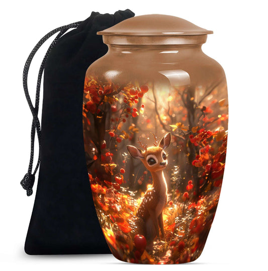 Deer Theme Large Urn 10 Inch