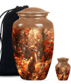 Deer Theme Large Urn With 1 Keepsake Urn