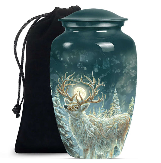 Deer Theme Large Urn 10 Inch