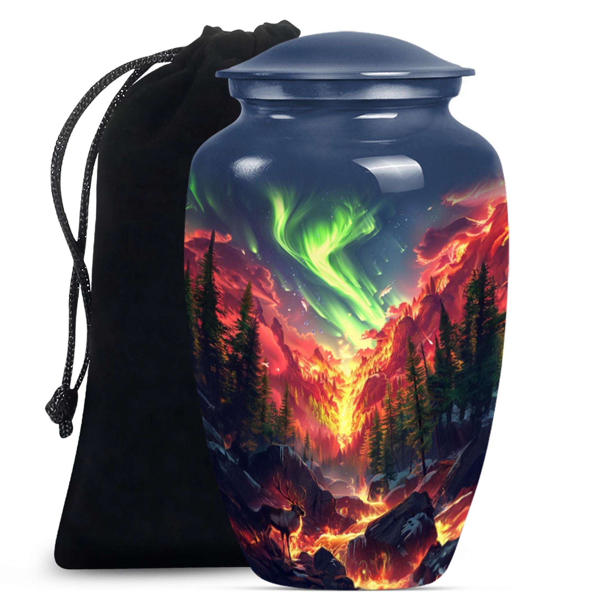 Deer Theme Large Urn 10 Inch