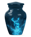 deer urn, 10-inch metal burial funeral urn