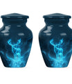 deer urn, 10-inch metal burial funeral urn