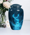 deer urn, 10-inch metal burial funeral urn