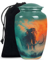 Classic 10-inch Mammoth Urn featuring Wolf Howling 