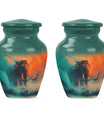 Classic 10-inch Mammoth Urn featuring Wolf Howling 