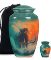 Classic 10-inch Mammoth Urn featuring Wolf Howling 
