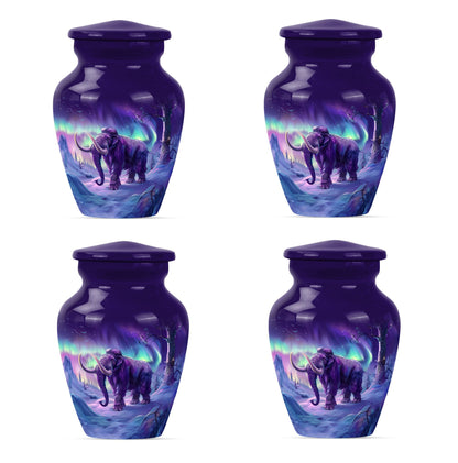 Classic Mammoth Urn featuring a Wolf Howling Theme.