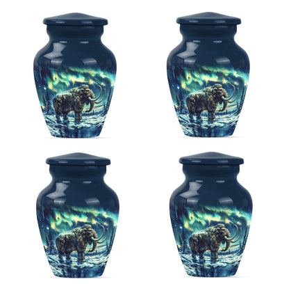 mammoth urn with a howling wolf theme, 