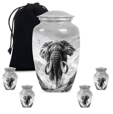 Large Urn with 4 Small Urn