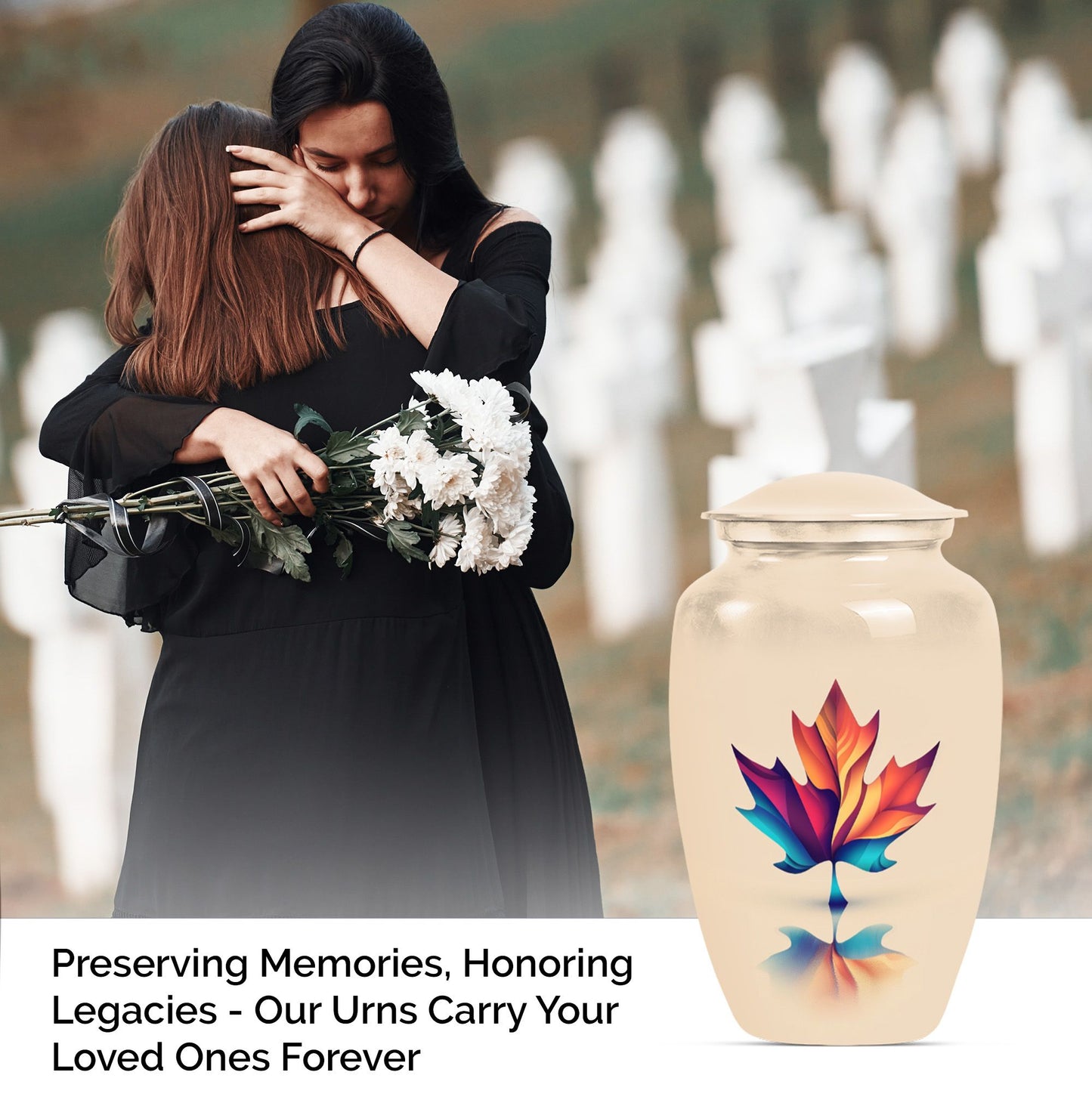 mapple leaf urn, classic design for both male and female