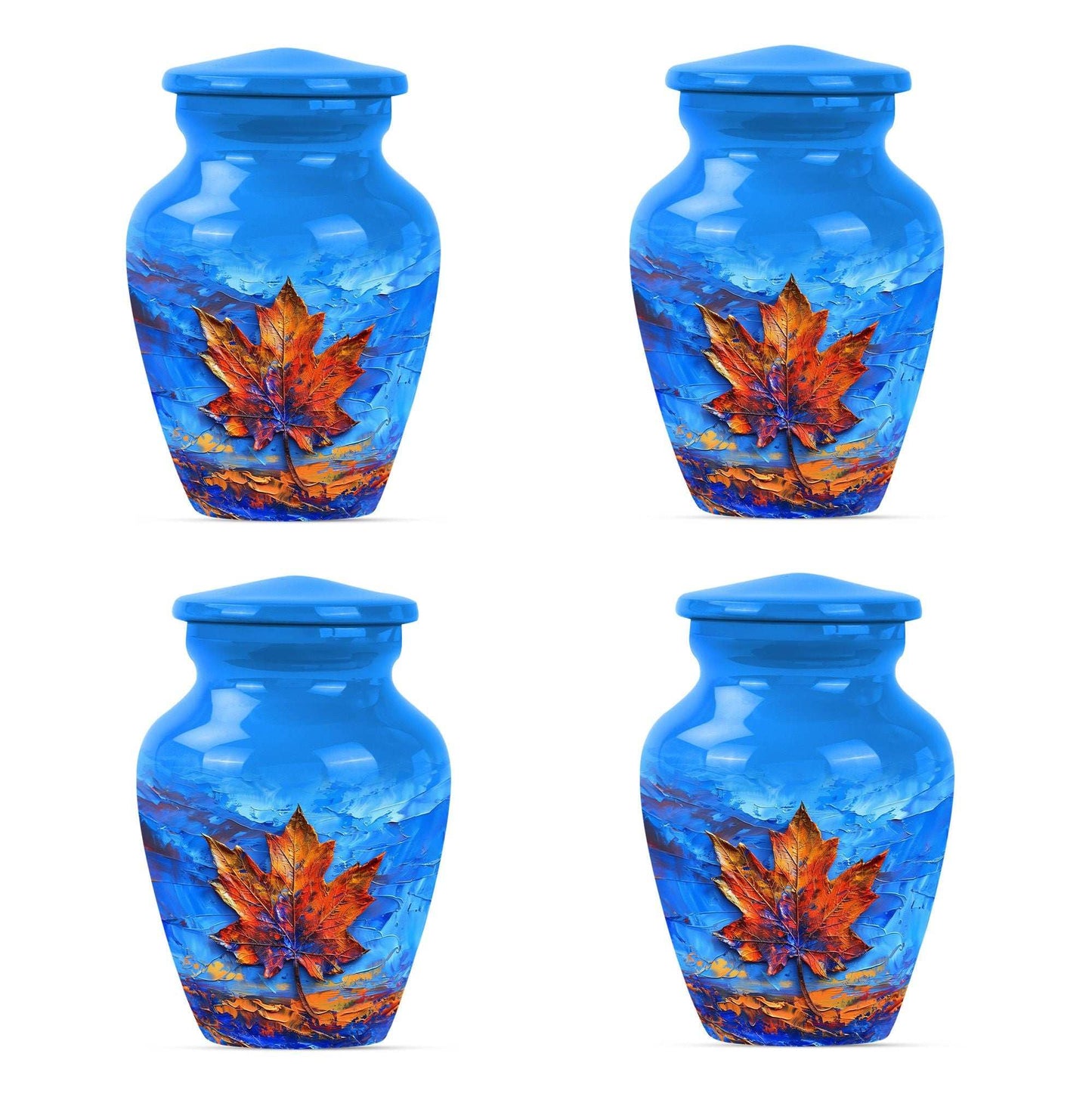 Mapple Leaf Theme 3 Inch Keepsake Pack of 4