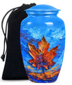 Mapple Leaf Theme Large Urn 10 Inch