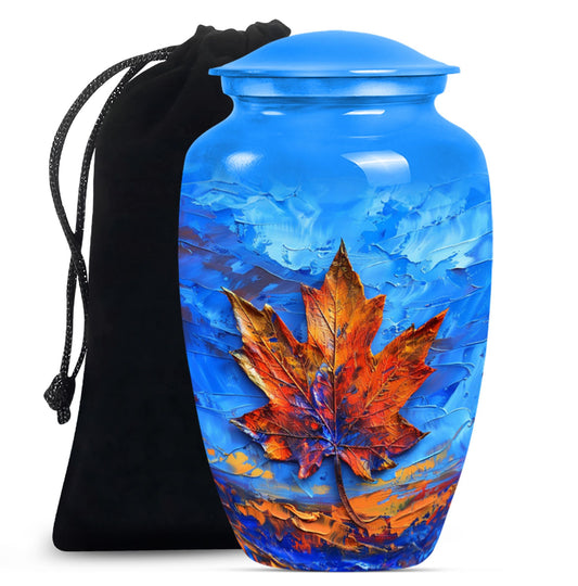Maple Leaf Urn for Women's Ashes 