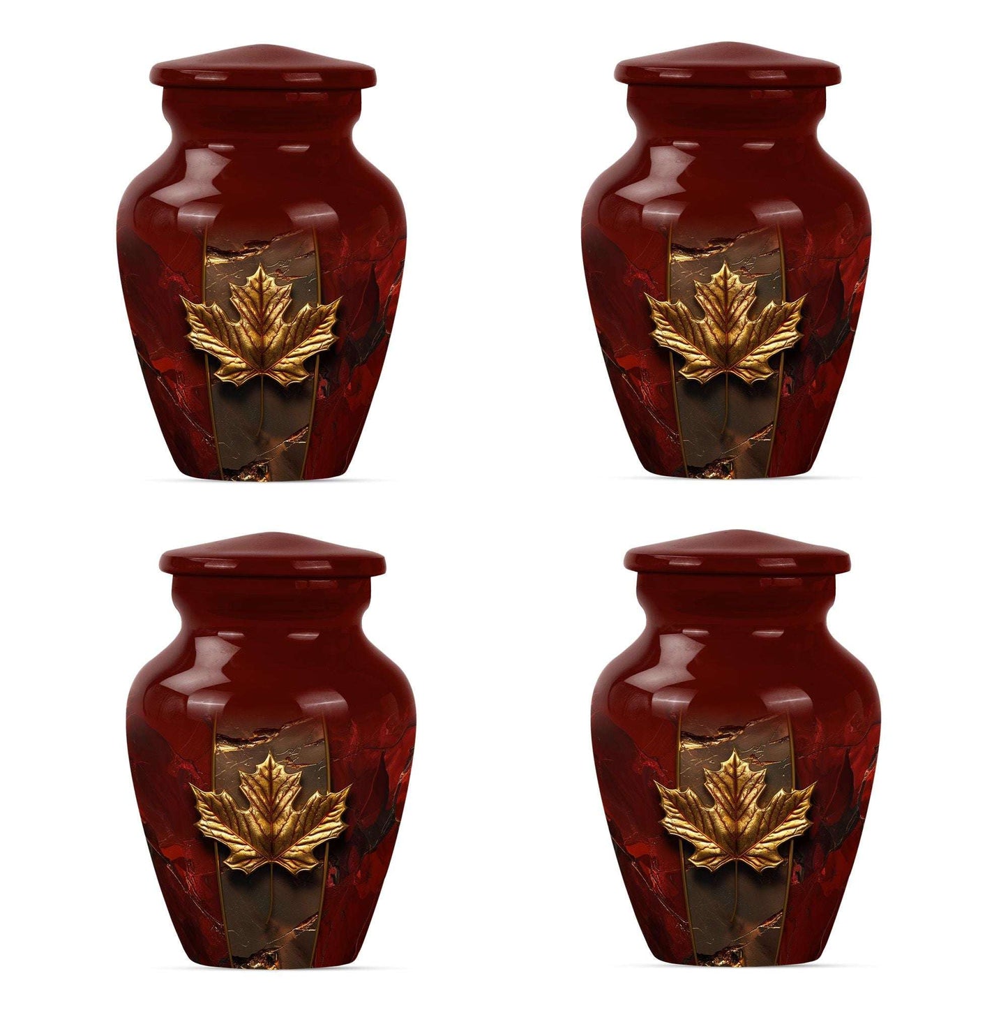 Mapple Leaf Theme 3 Inch Keepsake Pack of 4