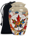 Mapple Leaf Theme Large Urn 10 Inch