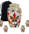 Mapple Leaf Theme Large Urn With 4 Keepsake Urn